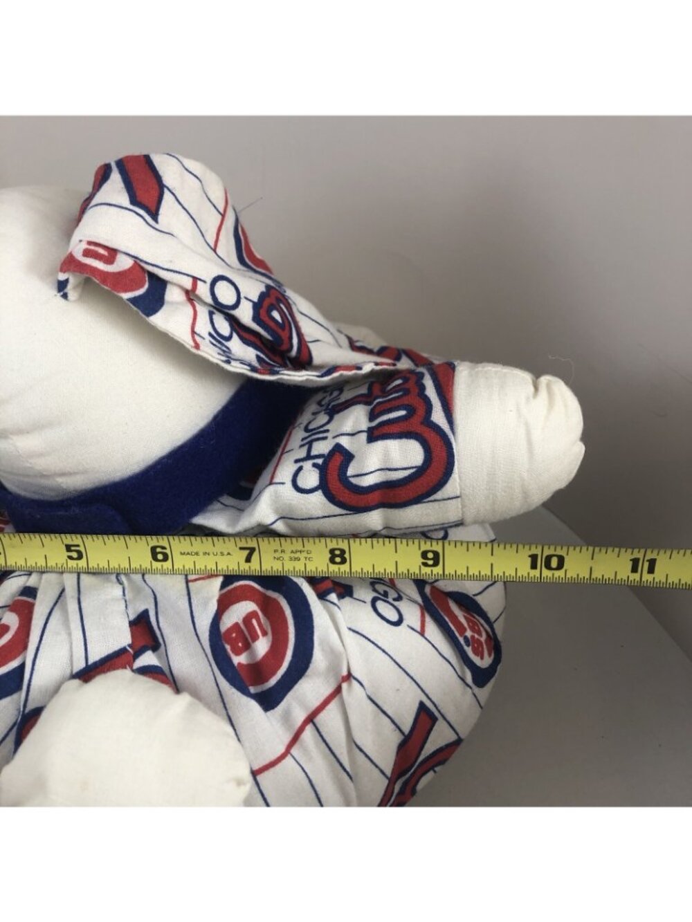 Vintage Chicago Cubs Rabbit Stuffed Plush Handmade OOAK Collectible - Picture 5 of 5